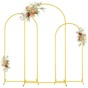 Wedding Arch Backdrop Stand Kit, 1 Box 3 Counts/set Metal Wedding Arch Backdrop Stand, Party Background Stand for Wedding, Baby Shower & Birthday Party, Banners