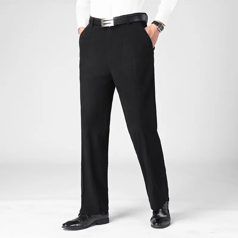 Men’s slim fit stretch dress pants, single pack, wrinkle-resistant casual slacks, business casual chino pants for work/office