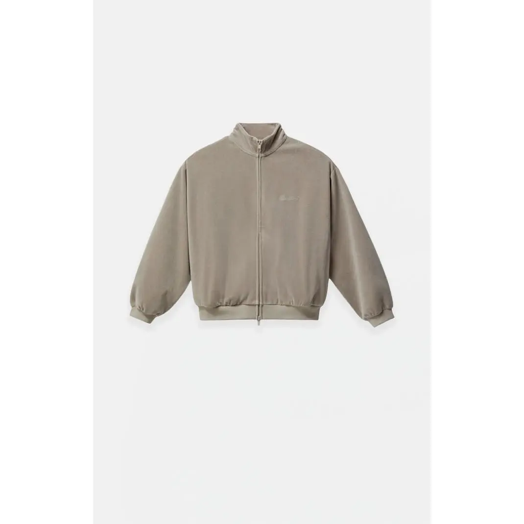 Fear of God ESSENTIALS Men's Kids Smoke Grey Classic Fit Velour Track Jacket
