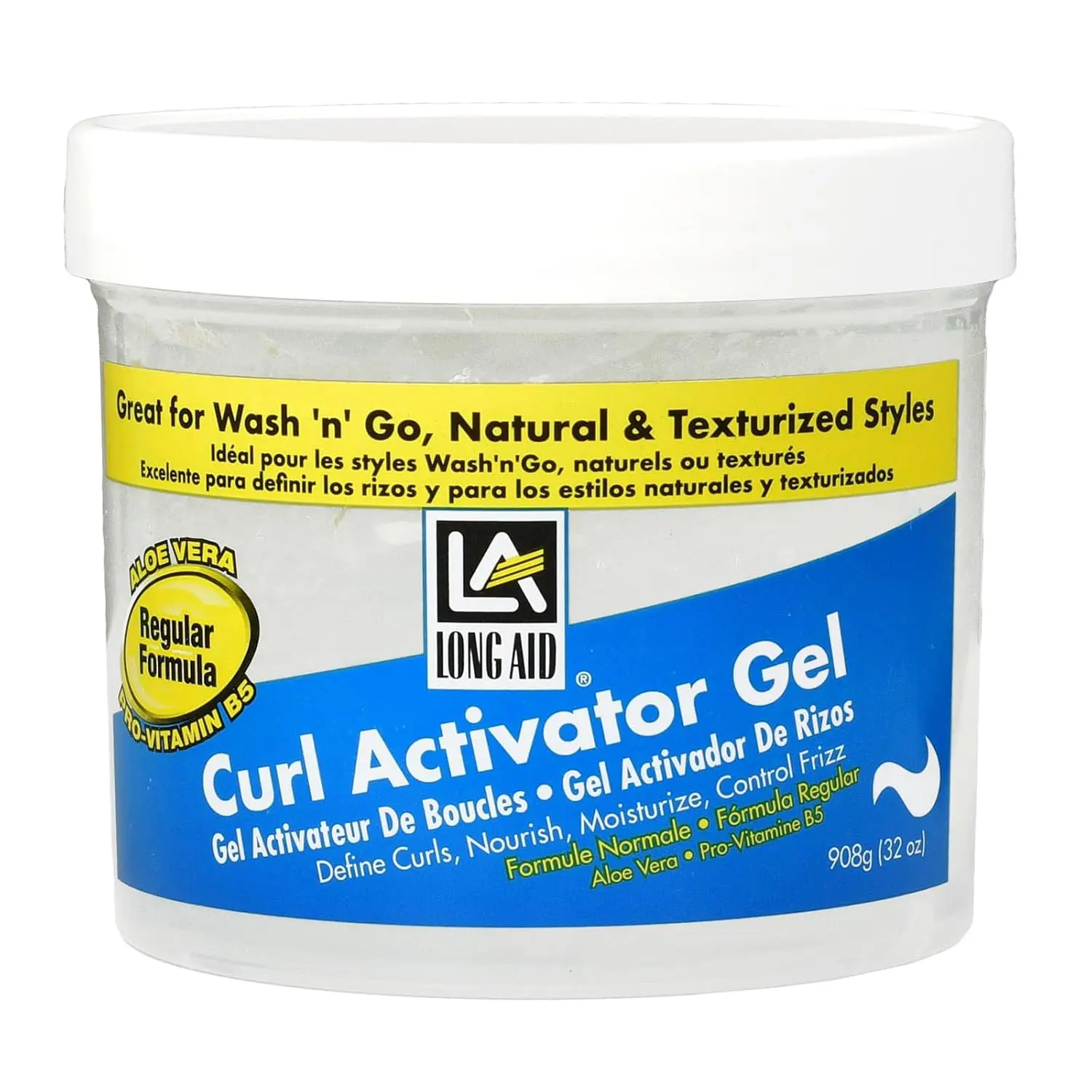 Ampro Long-Aid Activator Gel, Haircare Moisturizer for Natural Curls, Enriched with Aloe Vera & Vitamin B Complex, Alcohol-Free for Your Curl Routine, Textured, Bottle, Bouncy Hair, Frizz, Curl Activator