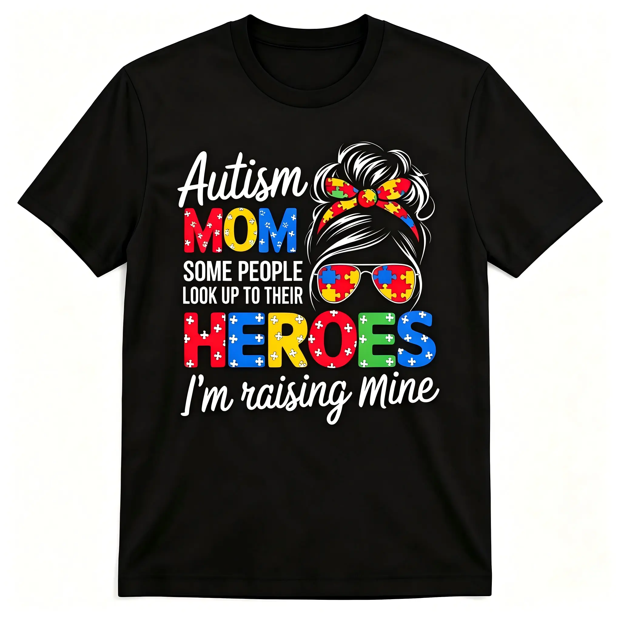 Men's Classic Graphic T-Shirt with Autism Mom Print, Soft Cotton Short Sleeve Tee, Casual All Seasons Advocacy Apparel for Parents, Tshirt, Menswear, Graphics, Fun, Bold Print, Double Stitched, Vibrant, Comfy, Shortsleeve, Round Neck, Jeans, Top, Casual F