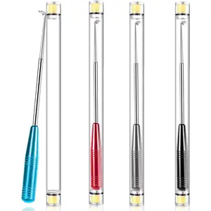 Fish Hook Remover Tool, 4 Pack Fishing Hook Quick Removal Devices with Storage Tube, Security Hook Extractor Equipment, Fishing Gear Dehooker Tools for Adult