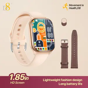 D8 Smart Watch for Women 2026 New Fashion Ladies Fitness Tracker with 1.85" HD Full Touch Screen IP67 Waterproof Smartwatch for Android for iPhone iOS, 100+ Sports Modes Activity Tracker Pedometer Calorie Counter Heart Rate Sleep Monitor