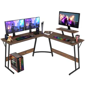 L Shaped Desk,Computer Corner Desk,Stereoscopic Desk Gaming Desk with Monitor Stand for Home Office Study Writing