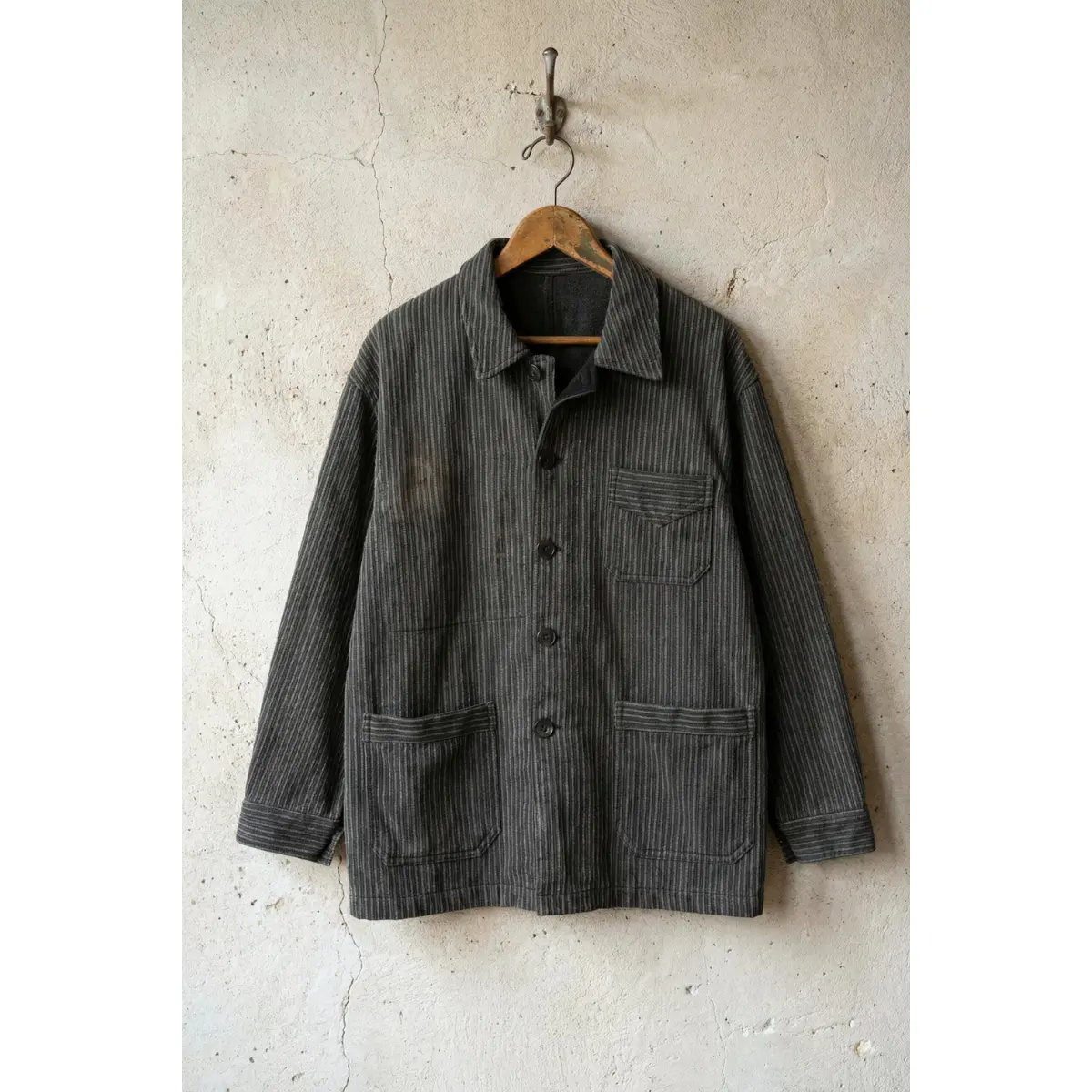 Rare Vintage French Striped Work Jacket