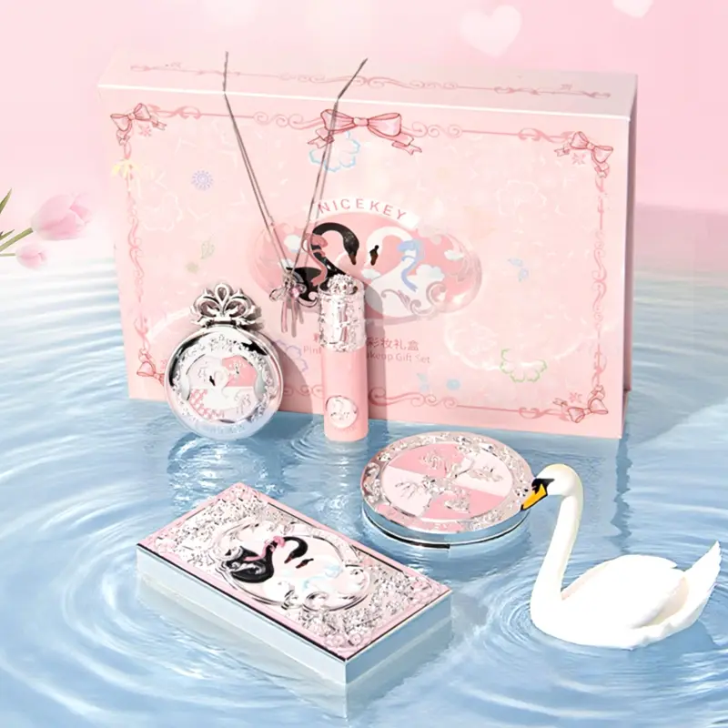 Cosmetic Sets Ballet Makeup Gift Box Cheek Blush Red Lip Glaze Eye Shadow Professional Concealer Bronzer All In One Girl Gift Flawless Makeup Kit