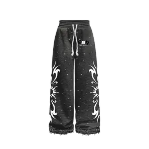 First Prayer Black Sweats - Heavyweight Cotton Tapered Fit with Adjustable Waistband for Streetwear Style All Seasons