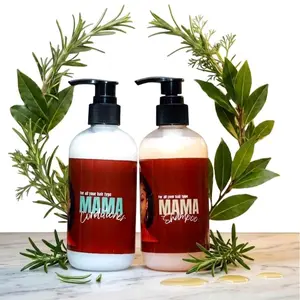 Mama Shampoo & Conditioner for All Hair Types - Gentle Formula with Rosemary & Bay Leaves - 16 oz Bottles