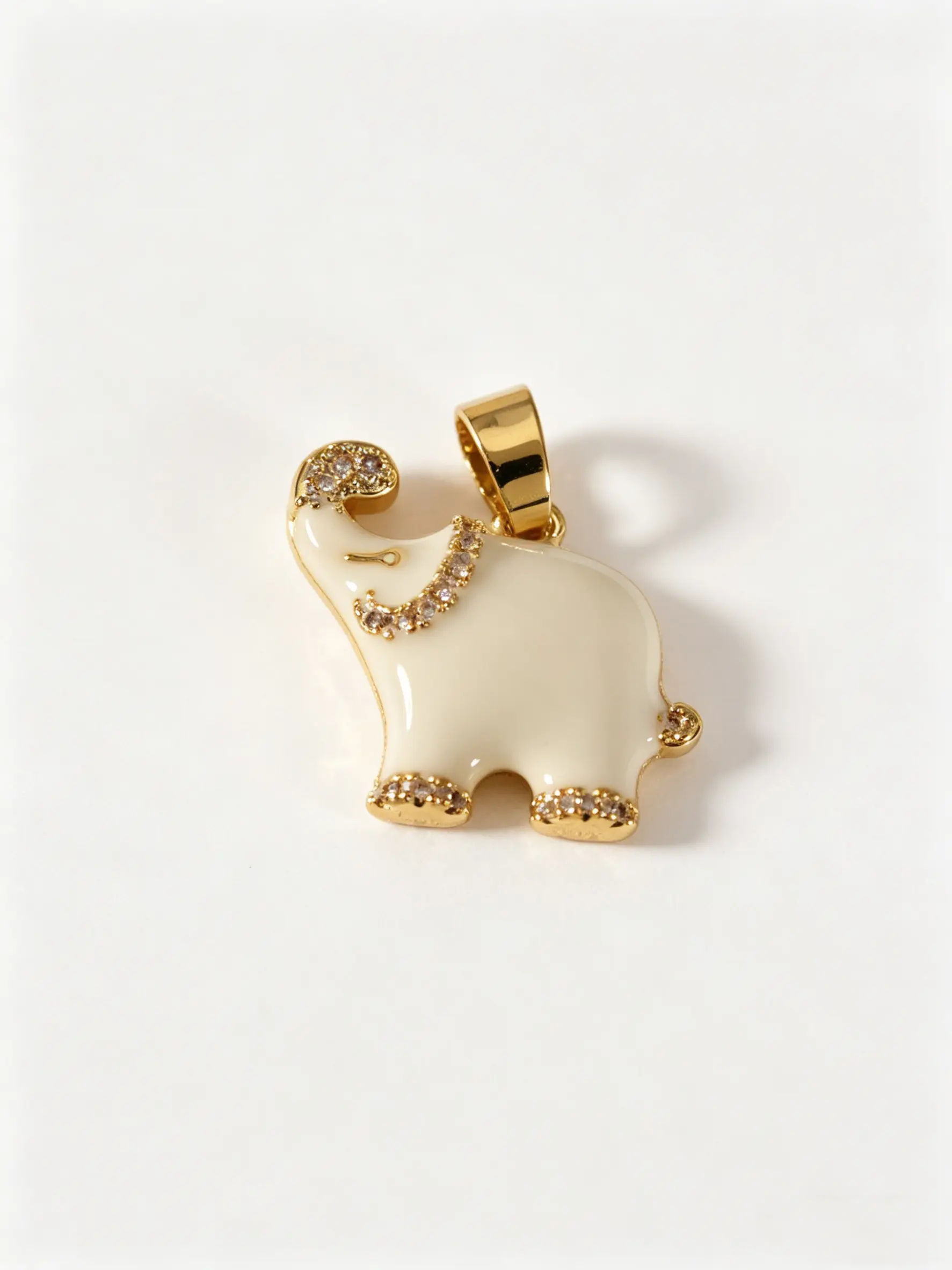 Sacred Animal Pendant, Fashionable Simple Exaggerated Elephant Copper Charm, Custom Charms, Unisex Accessory, All Seasons Wear, Plain Design, Charm Jewelry