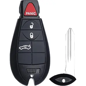 Keyless Entry Remote Control Key Fob Replacement Fits for Dodge Challenger 2008 2009 2010 2011 2012 2013 2014 Charger 2008-2013 Magnum 2008 Chrysler 300 2008-2010 IYZ-C01C 05026886AK 433 Mhz