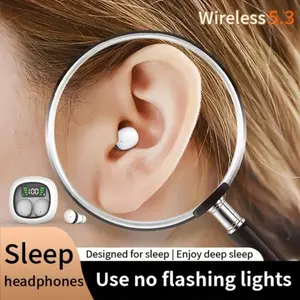 Ultra Small Mini Bluetooth-compatible Wireless Earbuds True Wireless Earbuds Dual Ear Sleep TWS In-Ear Stereo Music Sports Running Fitness Universal Compatibility Android iOS Wireless Earphones