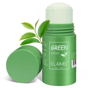 ELAIMEI Green Tea Clay Stick for Face – Blackhead Remover Face Mask Stick with Green Tea Extract, Deep Pore Cleansing & Hydration, Gentle Exfoliating Smoothing Skin Non- Drying Skincare