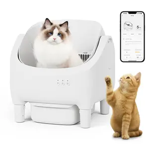 Warcat Automatic Open-Top Cat Litter Box with Safety Sensors, APP Control & 2.4G WiFi, Odor-Free Disposal for Multiple Cats February Faves