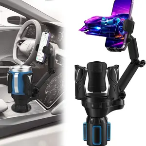 Cup Holder Expander,Car Cup Holder with 360° Rotation & Up to 7" Adjustable Arm for iPhone 18/17/16/15/14/13/12 Series,Car Mount for Cell Phone,Smartphones,Samsung,Huawei,LG, Sony, Nokia