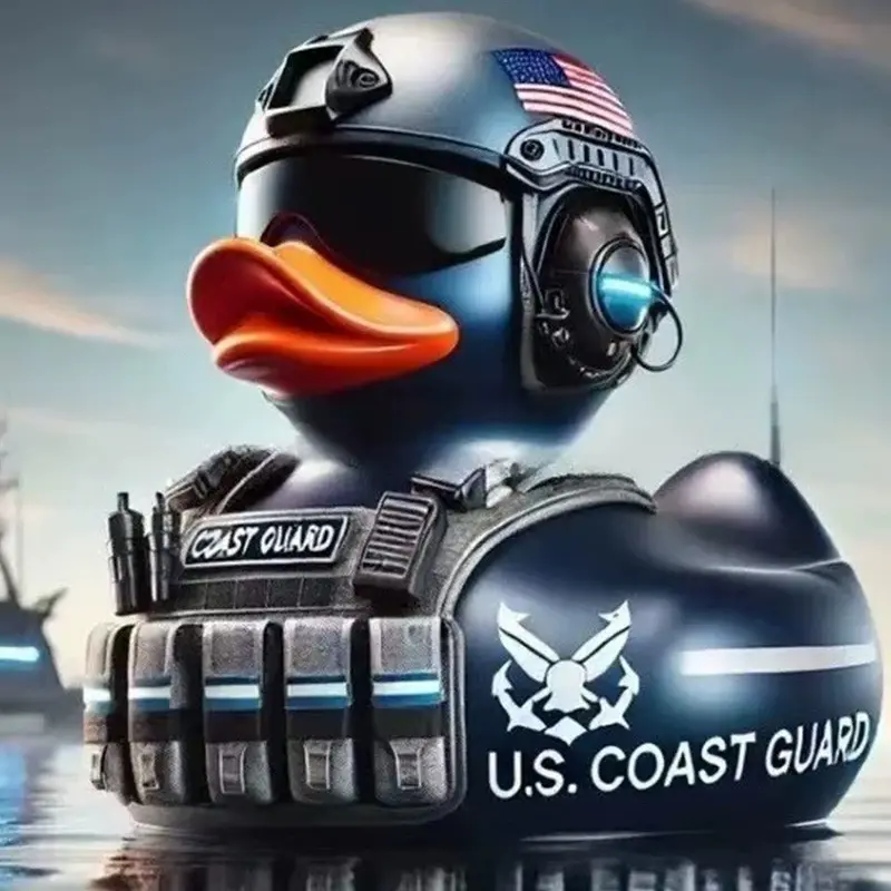 Fun Soldier Duck Ornament, Resin Decoration for Home Bedroom Living Room, Christmas Halloween Gift, Unique Decorative Item, Holiday Decor, Gift Ornaments