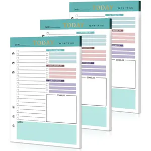 A5 Refill Paper Planner Inserts, 3 Pack 6 Holes Loose Leaf Refill Paper, 300 Pages Budget Planner Binder Inserts Journals Notebook for Memo, , Planners 8.3" x 5.6"