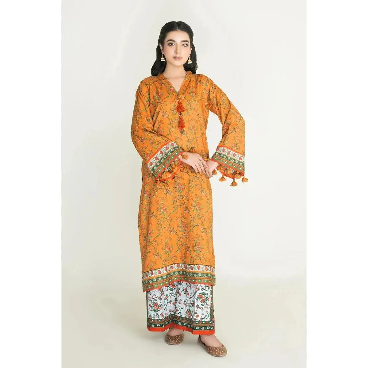 Lady's Elegance 2-Piece Printed Stitched Breathable Lawn Suit, Matching Women's Clothes Set KST-3468, Shirt, Trouser, Printed Lawn, All-Day Wear, 2Pc, Casual, Matching Set, Elegant