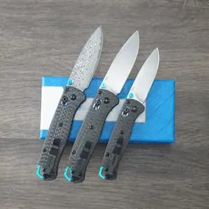 1pc 533/535 folding knife, carbon fiber handle, Damascus steel blade, high-quality fruit knife, pocket knife