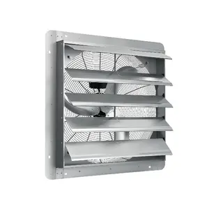 20in Shutter Exhaust Fan, 3500CFM Wall Mount Exhaust Fan, Waterproof Aluminum Alloy Window Exhaust Fan with 3ft Power Cord, Ventilation Fan for Basement Gable Chicken Coop