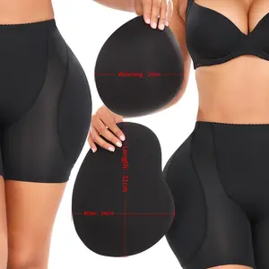 Invisible 4-Pad Butt Lifting Shaper Panty for Under Dress, Seamless Tummy Control Silhouette Shaper with Adjustable Removable Padding for Daily Wear