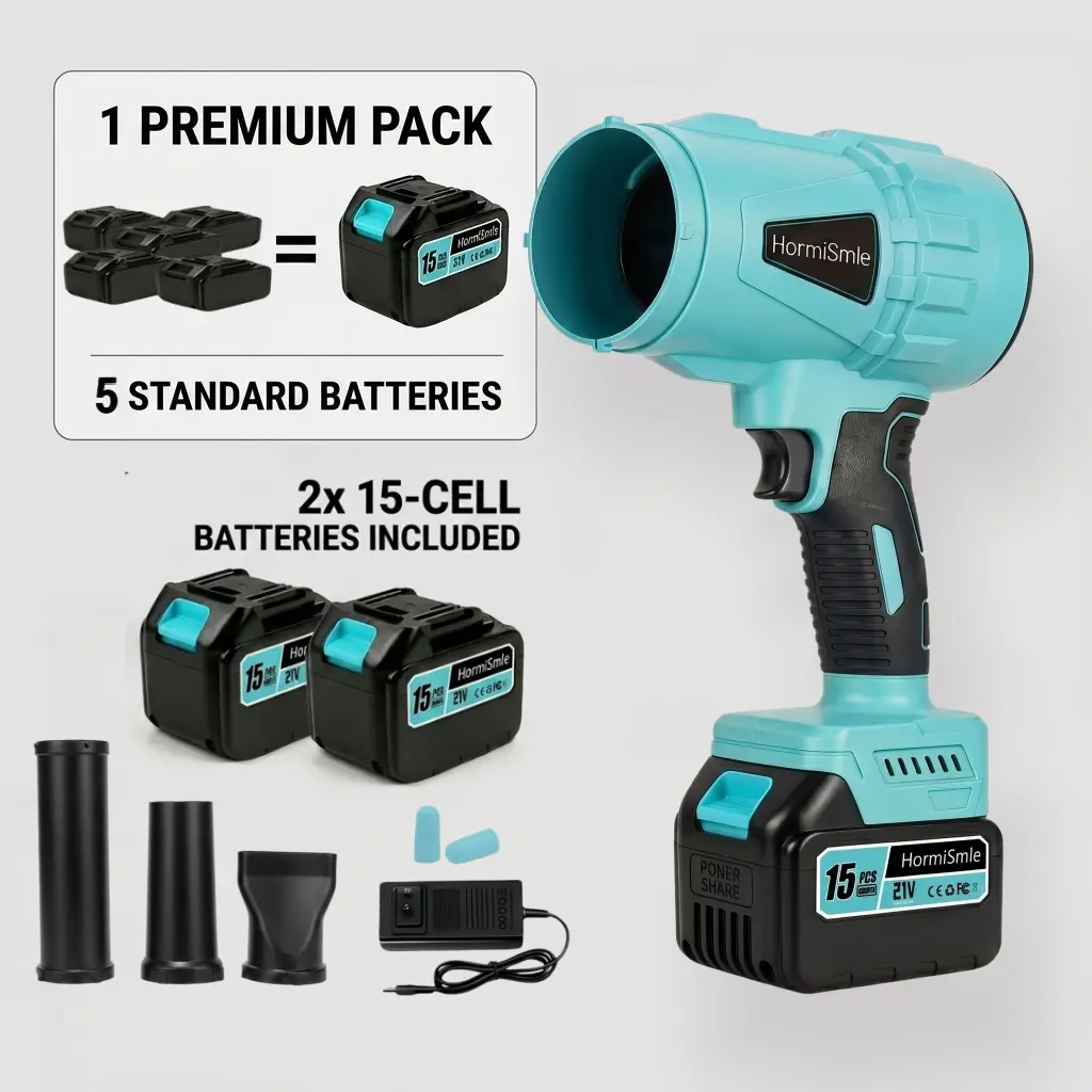 Fast Charging 15-Cell Battery 45000 RPM Brushless Cordless Leaf Blower-Turbo Jet Blower, Violent Turbo Fan, Car Drying After Wash, Handheld Snow Blower, Cordless Turbo Power Air Duster, Home Improve, Garden Mainte Holiday gifts