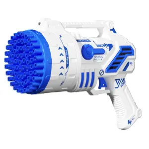 69-Hole Magic Powder Bubble Gun, Automatic Bubble Maker, Colorful LED Lights, Outdoor Toy for Kids Aged 3+, Perfect Gift