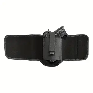 Concealed Carry Ankle Holster - Neoprene Leather Cover with Padding, Hidden Carry Design, Spare Magazine Bag, Super Elastic Belt Compatibility for Men and Women, Belt Holster Accessory