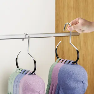 Baseball Cap Rack, Hat Storage Rack for Clothes Hanger and Room Closet Display, 6 Pack Storage Clips for Hanging Baseball Caps and Beanies, Great Gift for Men (6 Pcs Black)