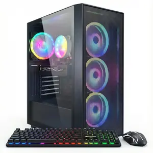 STGAubron Gaming PC Desktop, 8th Gen Intel Core I7 up to 4.1GHz, Radeon RX 580 8G, 16GB DDR4, 1TB SSD, WiFi 6 & BT 5.2, RGB Fan x 4, Windows 11 Home