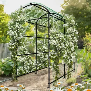 U-Shaped Garden Trellis for Raised Bed Arch Climbing Plants Vines Support Frame