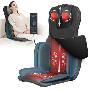Snailax Neck Back Massager with Heat, Full Body Massage Chair Pad, Adjustable Compression, Rolling, Shiatsu Massage Seat Cushion, Chair Massagers,Gifts for Women, Man (Upgrade)