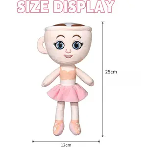 10 Inches Italian Brainrot Plush Toy Ballerina Cappuccina Soft Stuffed Meme Doll for Collectors Funny Gift Ideas
