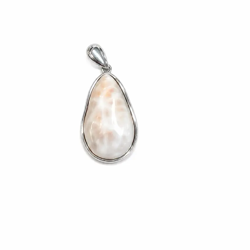 Pink Larimar Sterling Silver Pendant