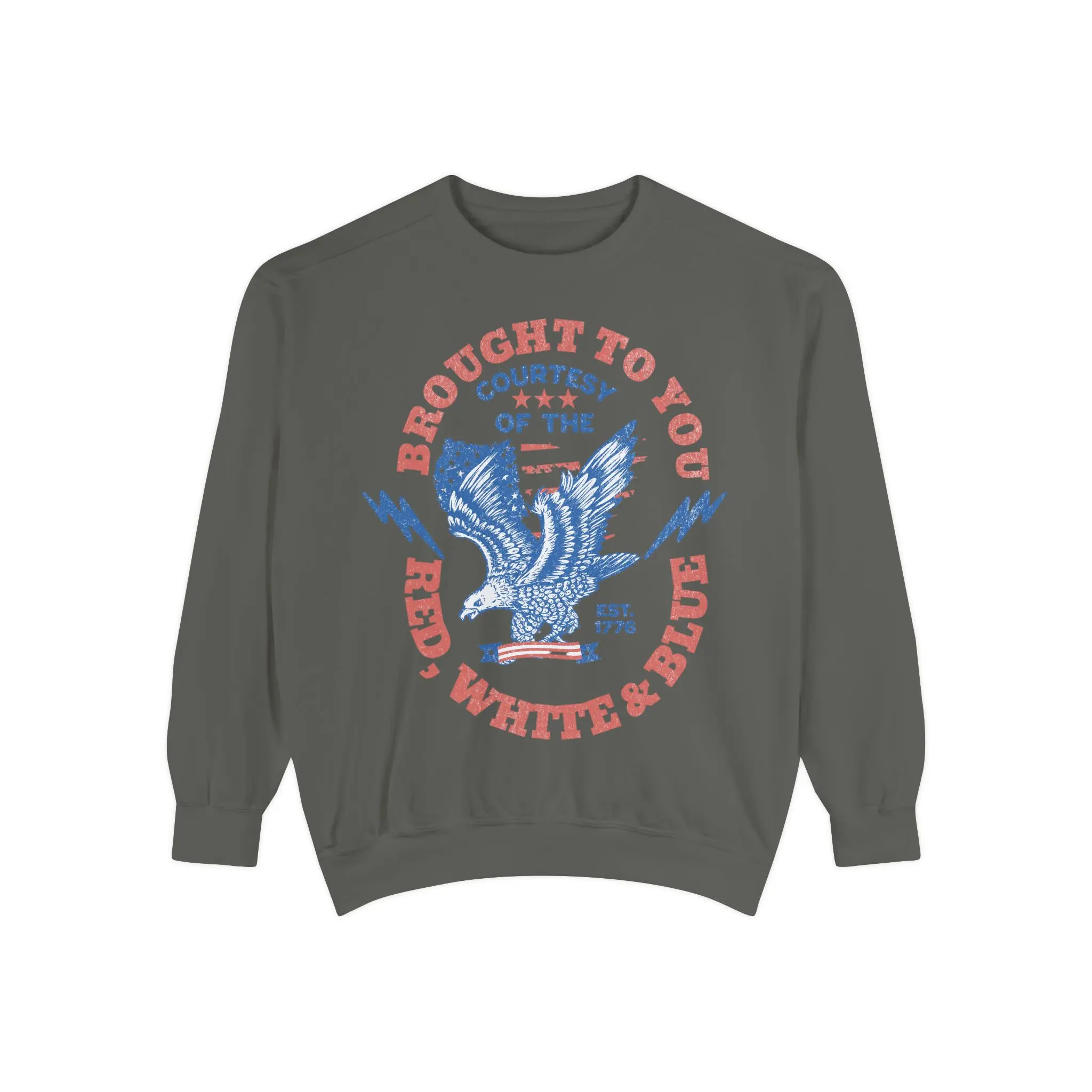 Brought To You Courtesy of the Red White & Blue Sweatshirt | Patriotic Eagle Crewneck | 4th of July & Memorial Day Shirt