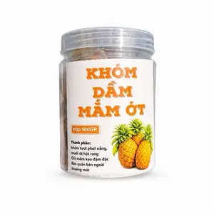 Spicy Fish Sauce Glazed Pineapple - Khóm Dằm Mắm Ớt Cay 500g  Dry  Fruit