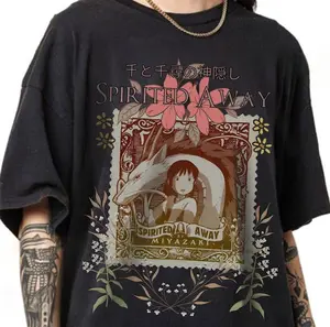 Studio Ghibli Sweatshirt, Soot Sprites T-Shirt, Chihiro Shirt, Chihiro And Haku, Anime Totoro Hoodie, Spirited Away Casual Cotton