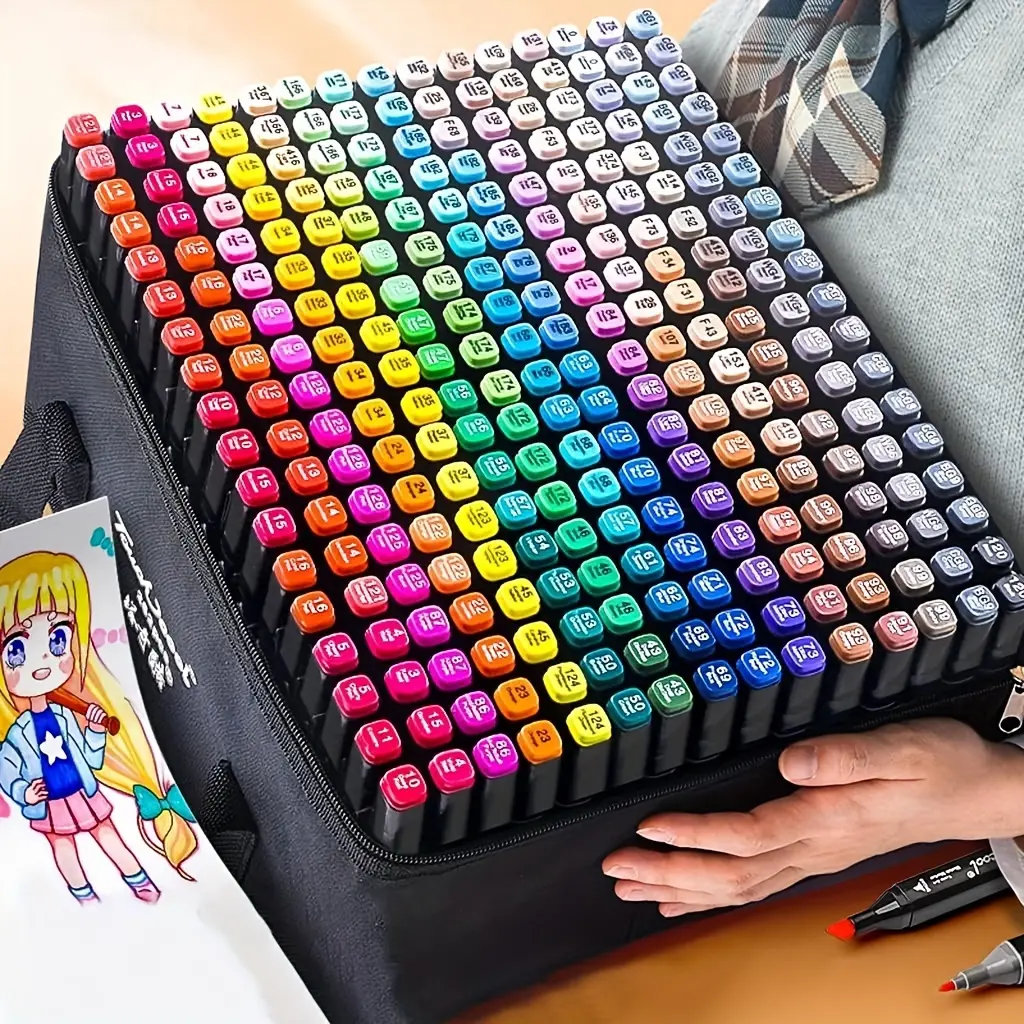 168/120/80/32 Colors Alcohol Markers Artist Drawing Painting and Sketching Art Dual Tip Markers for Book Painting Card Making Coloring Illustrations Sketch Perfect for Students Adult