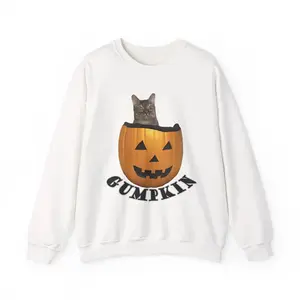 Gumpkin Sweatshirt, Funny Cat Pumpkin Sweatshirt, Halloween Cat Crewneck, Cute Fall Sweater, Spooky Season Pet Lover Gift