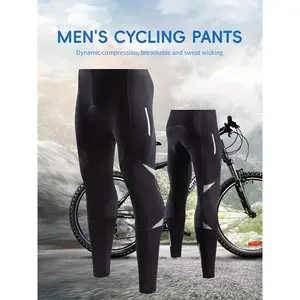 New Men’s Four-Season Cycling Pants – Long Length, Silicone Padding, Quick-Dry, Breathable Mountain Bike Pants