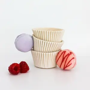 Cupcake Liner Cups with Macaron Handles