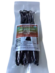 15 Split Madagascar Vanilla Beans Grade B| 5"-7" For Extract by FITNCLEAN VANILLA | Whole Bourbon NON-GMO Pods for Paste