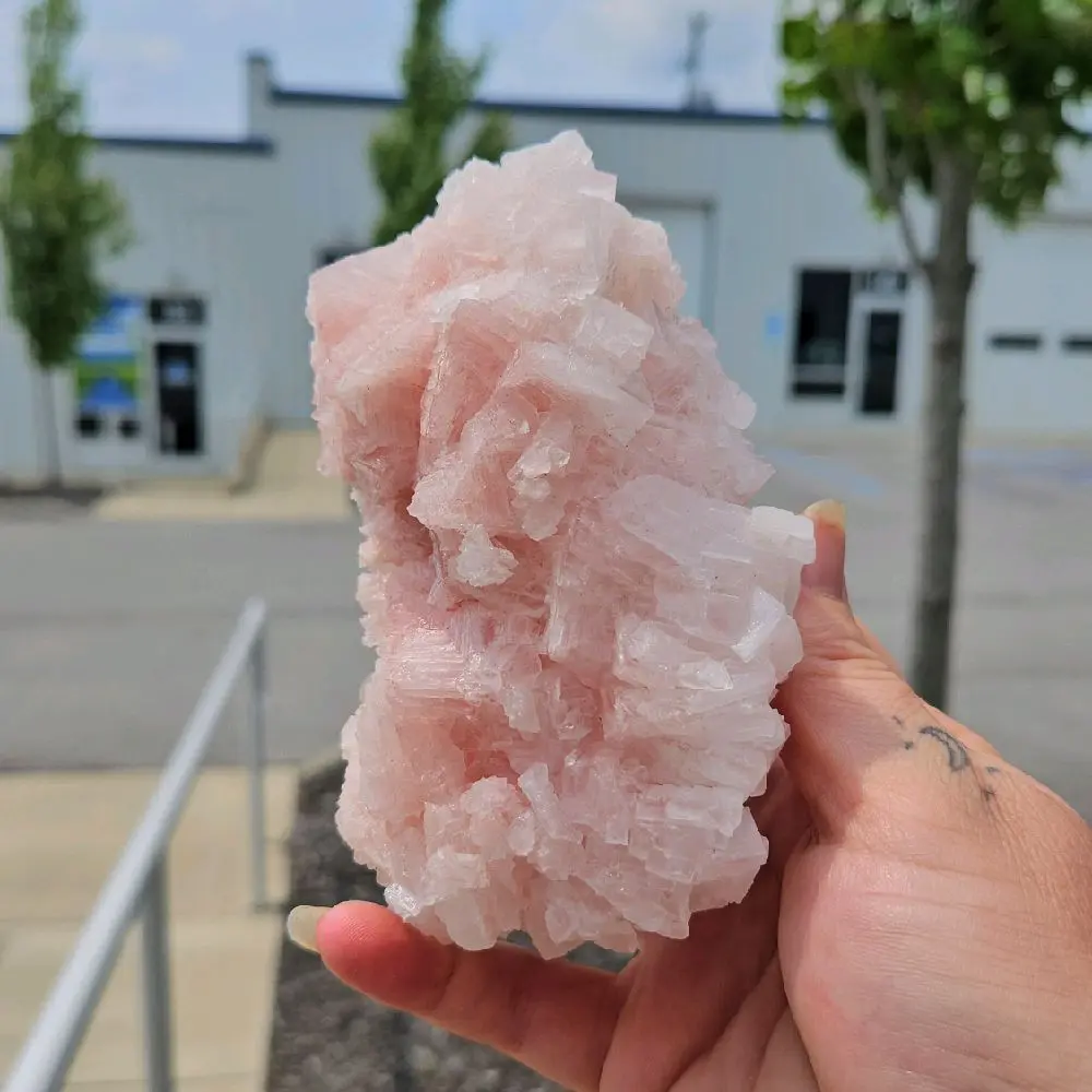 Pink Halite Cluster - Natural Pink Crystal Formation Specimen
