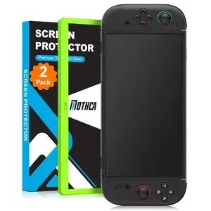 Mothca 2 Pack Matte Glass Screen Protector for Nintendo Switch 2 Model 2025 [7.9 Inch] Anti-Glare & Anti-Fingerprint 9H Hardness Tempered Glass Film with Alignment Frame, Smooth as Silk