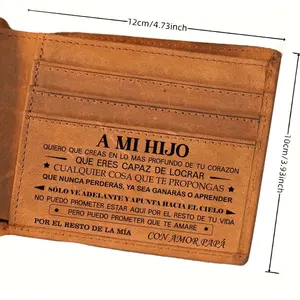 Gift for Son- Premium Leather CardWallet from Dad or Mom- Slim Men's Wallet,Perfect Birthday, Christmas,Thanksgiving, orHoliday Gift for Son