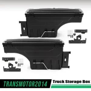 Fit For Toyota Tacoma 2005-2020 Left & Right Side Truck Bed Storage Box Toolbox Upgraded Version G-PLUS