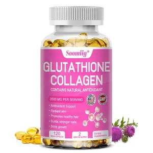 Soomiig Glutathione Collagen Health Supplement - Supports Smooth Hair and Healthy Skin -120 Capsules