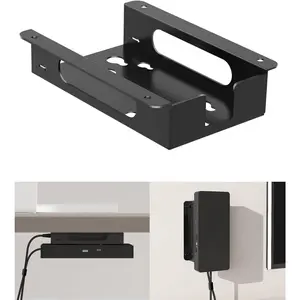 Metal Mount for Dell Docking Station Under Desk and Wall Mount for Dell UD22 WD19 WD19S WD22TB4 WD19TBS WD25 SD25 Series Dock & Power Adapter Mounting Bracket for Laptop Dock with Cable Ties
