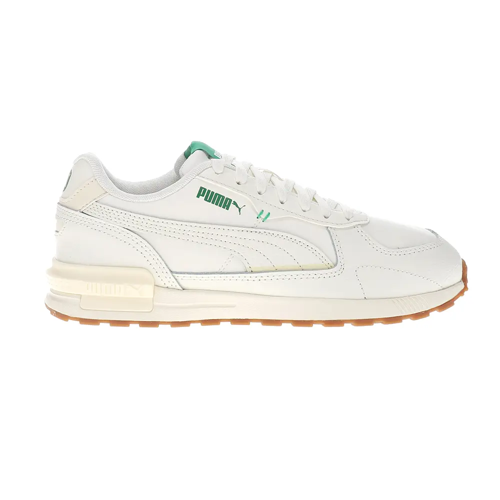 PUMA Womens Graviton Leather Lace Up Sneakers Shoes Casual - White