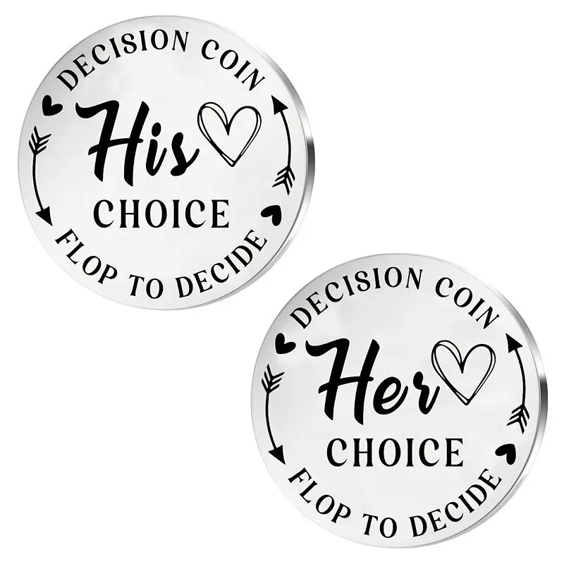 Coin Flip Decision Maker Game for Couples, Creative Relationship-Enhancing Gift with Leather Case, Fun Activity for Two