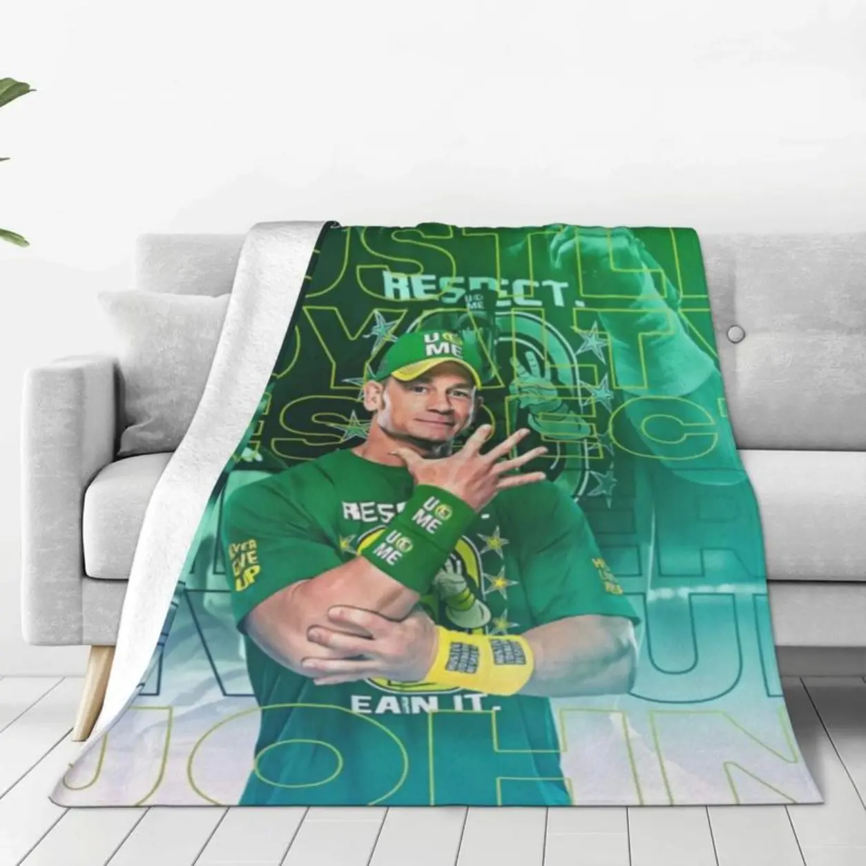 John Cena Super Soft Throw Blanket Flannel Lightweight Bed Blanket All Season Use For Bed Or Couch Ultra-Soft Micro Flannel Blanket,Christmas Gift,Gift For Men & Women, Vintage Blanket, Wrest Blanket